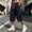 Navy, variant on Maean Mens Capris Pants 3/4 Wide Leg Drawstring Elastic Waist Loose Shorts Capri Pant with Pockets