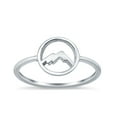 thumbnail image 4 of Mountain Open Circle Design Ring 925 Sterling Silver Size 6, 4 of 7