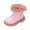 Pink, variant on EHRWE Girls Winter Boots Kid Shoes Outdoor School Warm Snow Boots For Boys Girls Classic