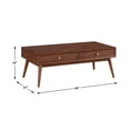 thumbnail image 4 of Lexicon Table Basse en Bois 2 Tiroirs Marron, 4 of 6