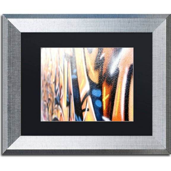 Trademark Fine Art "Graffiti" Canvas Art by Yale Gurney, Black Matte, Silver Frame