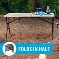 thumbnail image 2 of Lifetime 5 Foot Rectangle Fold-in-Half Table, Indoor/Outdoor Residential, Boulder Gray (80939), 2 of 18