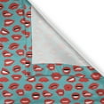 thumbnail image 6 of Ambesonne Kiss Valance & Curtain, Retro Woman Red Lipstick, 55"x45", Teal Red White, 6 of 6