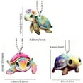 thumbnail image 3 of HAHADAXA 3Pcs Acrylic Decorative Pendant Turtle Pattern Hanging Car Charm,Car Hanging Decorative Ornament for Turtle Enthusiasts,Bag Pendant Keychain Pendant,Gift Box Pendant, 3 of 7