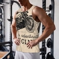 thumbnail image 5 of Fuzoiu Let The Adventure Begin Print Men's Workout Tank Tops,Sleeveless Gym Shirt Quick Dry,Fitness Bodybuilding T-Shirt,Muscle Athletic Workout Tee-Medium, 5 of 7