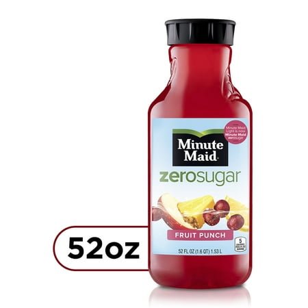 Minute Maid Zero Sugar Fruit Punch Juice, 52 fl oz Bottle