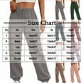 thumbnail image 3 of ClodeEU Womens Cargo Sweatpants, Drawstring Elastic Waisted with Pockets,Fall Fashion Sweatpants Navy,Womens Plus XXL, 3 of 6