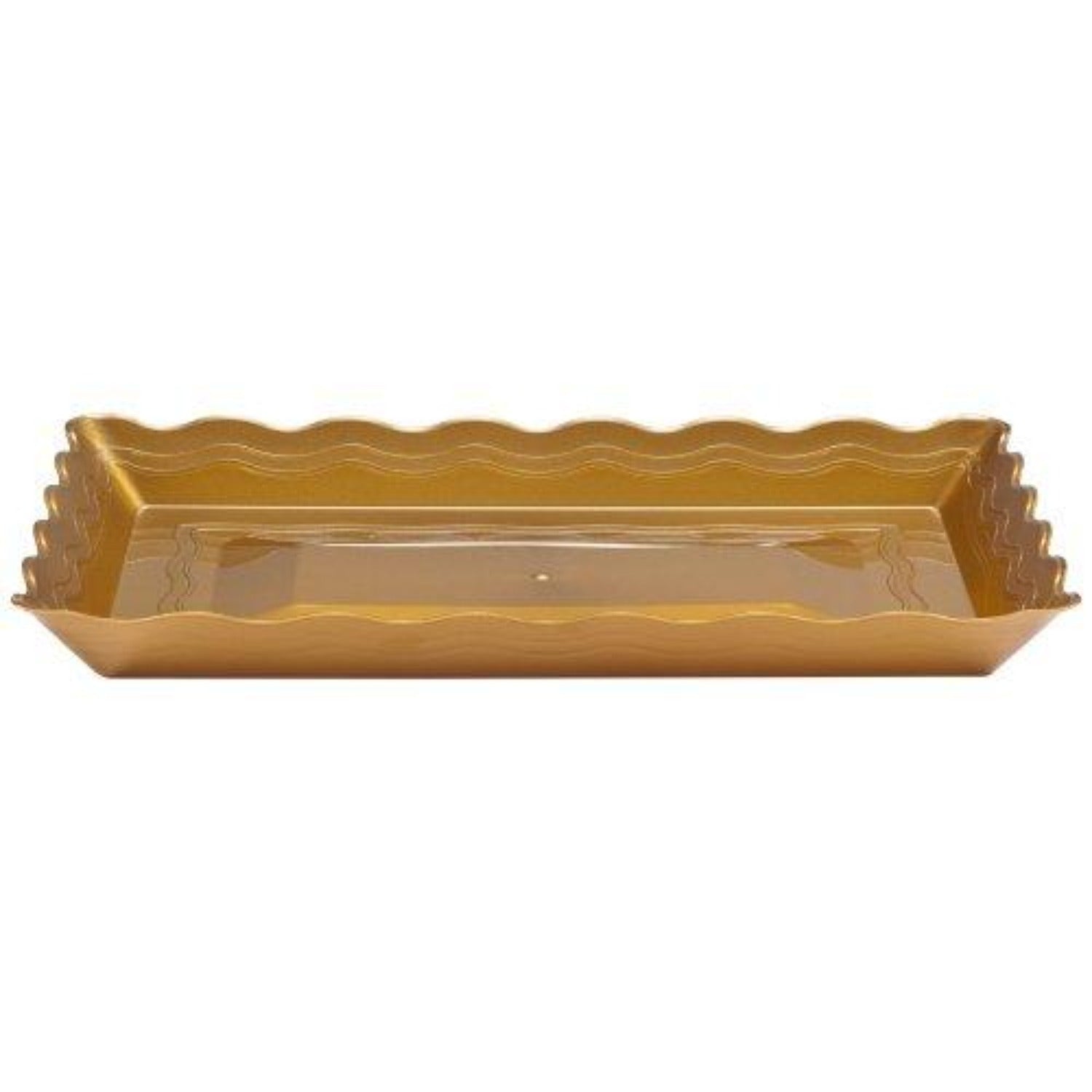 Gold plastic platters hot sale