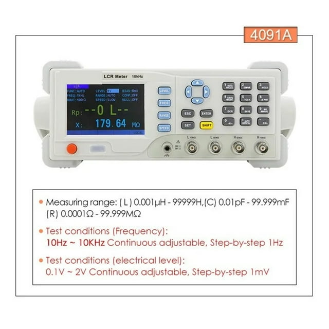 4090 Digital LCR Meter Desktop Capacitance Resistance Impedance Inductance Measure Instrument Electric Bridge Component ,Easy to Use