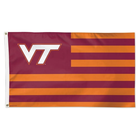 WinCraft Virginia Tech Hokies 3' x 5' Single-Sided Deluxe Patriotic Stars & Stripes Flag