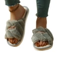 thumbnail image 5 of Agkizg Womens Fuzzy Slippers, House Slippers, Multi Size Fuzzy Lined House Slippers Warm Plushes Comfortable Casual Indoor Winter Slippers, 5 of 7