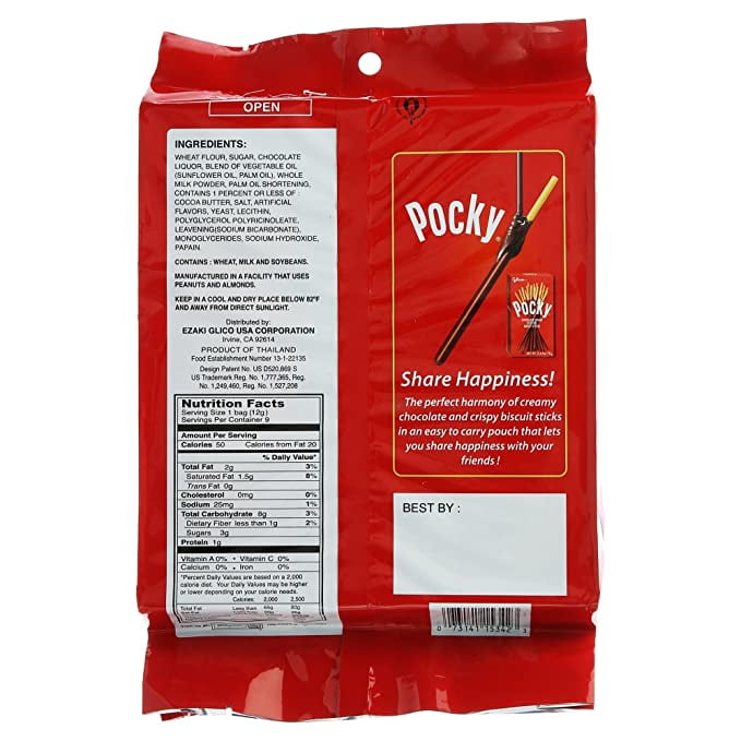 Chocolate Pocky - 4.13-oz. Family Sized Bag