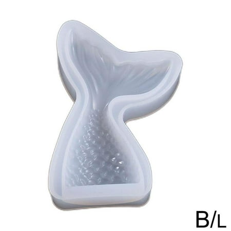 

1pc DIY Mermaid Tail Mirror Silicone Mold Cake Decoration Tool Birthday Cake Fondant Resin Chocolate Bak Mold Mold Fishtail P9H0