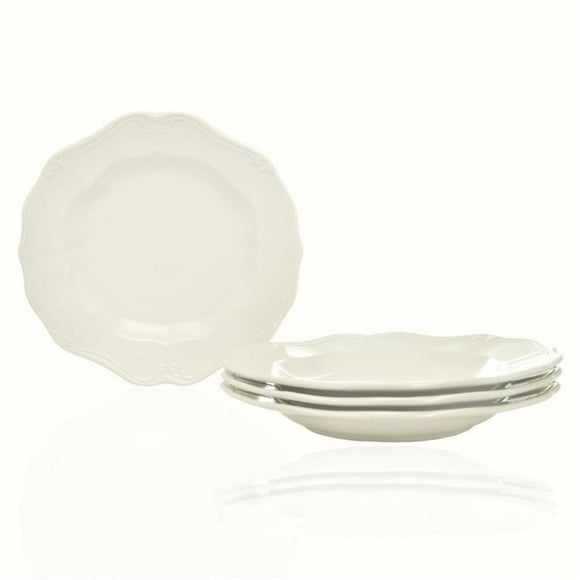 Red Vanilla FQ900-402 8.25 in. Country Estate White Salad Plates - Set of 4