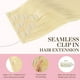 thumbnail image 3 of - Extensiones de cabello humano real natural con clip, cabello Remy para mujeres, 14 pulgadas, 3,88 oz (110 g), 7 piez, 3 of 5