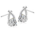 thumbnail image 2 of Pendientes Tunzug Moissanite de plata 925 chapados en oro de 18 quilates para mujer, 2 of 6