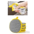 thumbnail image 4 of Esponja flexible para el hogar, herramienta de limpieza de cocina de doble acción de microfibra suave con orificio para colgar, esponjas de fregado que no rayan para las necesidades diarias (5 piezas), 4 of 5