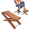 thumbnail image 1 of Guitar Foot Rest, Sturdy Wood Classical Foot Rest Stool 4 Levels Height Adjustable Foldable Guitar Foot Stool with Storage Bag for Guitar Players Performance and Practice, 1 of 8