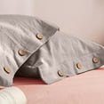 thumbnail image 5 of Hiroekza Soft Cotton Linen Style Pillowcases - Breathable, Skin-friendly, Solid, Button Closure, Multiple Colors Green, 5 of 5