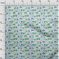thumbnail image 3 of oneOone Cotton Cambric Green Fabric Kids Vehicle Craft Projects Decor Fabric Printed By The Yard 42 Inch Wide, 3 of 4