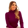 thumbnail image 1 of Blusa Mujer Manga Larga Cuello Alto Tricot Sweater Cacharrel Basic Elastano Deng Xun unisex, 1 of 2