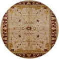 thumbnail image 1 of Ahgly Company Machine Washable Indoor Round Industrial Modern Mahogany Brown Area Rugs, 4' Round, 1 of 7