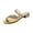Gold, variant on Party Dress Sandals, Sparkly Strap Women Sandals, Rhinestone Low Heel Sandals, Women's Rhinestone Low Heel Sandals, Two-Way Toe Ring Slingback Slide Sandals With Sparkly Strap, Black 10