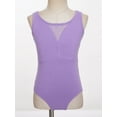 thumbnail image 3 of Nyeemya Kids Girls Cotton Ballet Dance Leotard Gymnastics Workout Sleeveless Bodysuit Top Tumbling Purple 120, 3 of 6