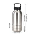 thumbnail image 3 of Botella de agua aislante para perros de acero inoxidable con asa y cuencos desmontables para comida y agua para caminar, hacer senderismo y viajar, 3 of 6