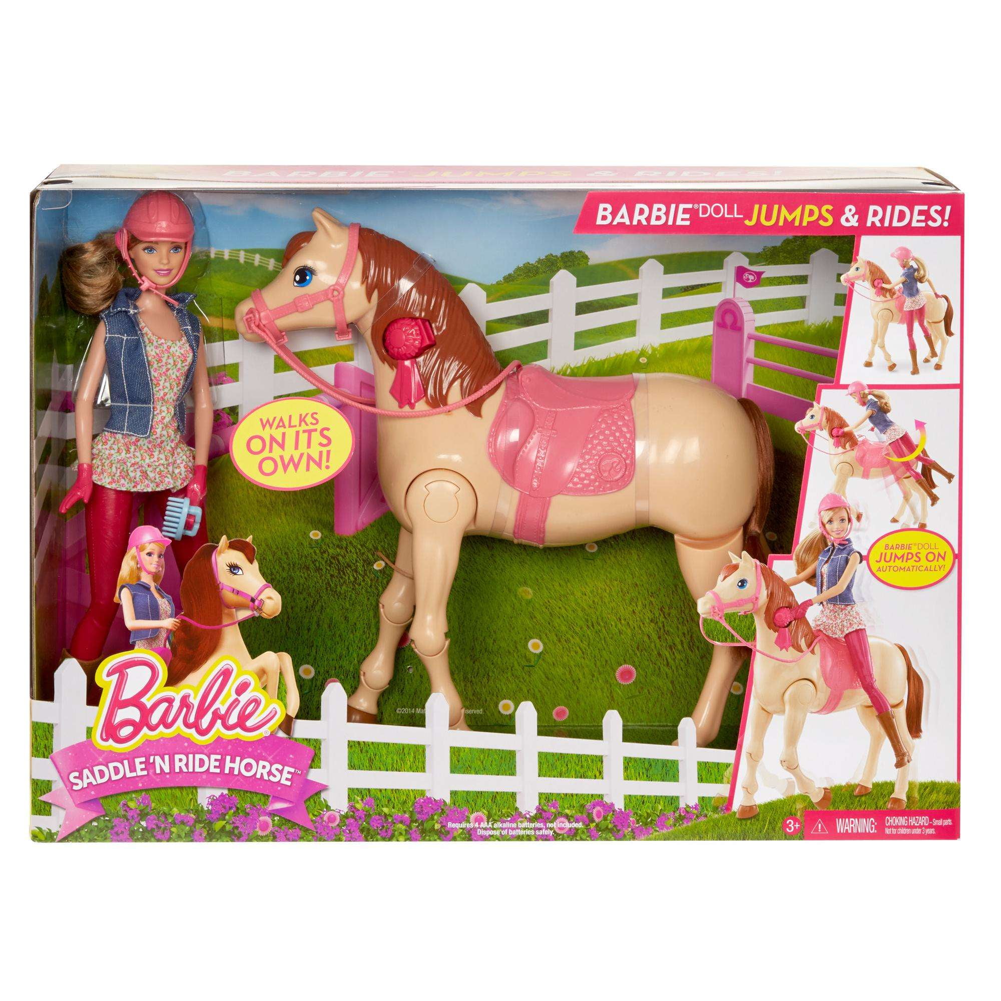 barbie and walking horse
