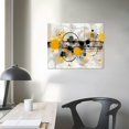 thumbnail image 4 of Nawypu  Abstract Canvas Wall Art Yellow Gray Wall Picture Black White Wall Art Bedroom City Prints Painting Graffiti Artwork for Wall Decoration Wall Art Living Room Décor Framed, 4 of 5