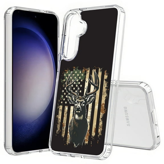 TalkingCase Slim Fit Phone Case Compatible for Samsung Galaxy S25  Plus(Not S25/ S25 Ultra), American Flag Deer 1 Print, Lightweight,Flexible, USA Print
