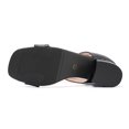 thumbnail image 5 of QQAMB Sandals for Women Chunky High Heel Ankle Strap Slingback Square Open Toe Matte Leather Dress Pumps Shoes, 5 of 8