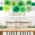 thumbnail image 5 of ADDHAT 14pcs Wedding Party Decorations Set Paper Fans Pom Poms Flowers Hanging Ornaments for Birthday Baby Shower, 5 of 7