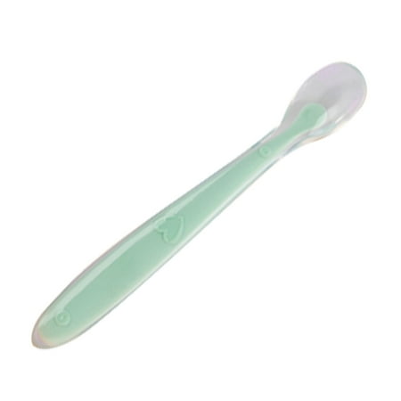 

Baby Silicone Spoon Candy Color Temperature Sensing Spoon Children Soft Spoons Food Feeder Appliance Baby Feeding Tools 1/2/5pcs green 1pcs