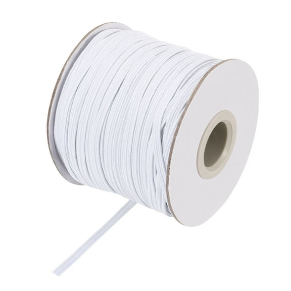 Uxcell Elastic Sewing Bands 1/8 Inch Wide 50 Yards White Knit High Elasticity