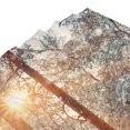 thumbnail image 4 of JOOCAR Snow Forest Shower Curtain Winter Christmas Farmhouse Rustic Nature Tree Sunshine Bath Curtains Set Waterproof Fabric Decorative for Christmas Bathroom Tub with 12 Plastic Hooks 72 X 72 Inches, 4 of 7