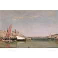 thumbnail image 2 of Edward William Cooke 18x13 Black Ornate Wood Framed Double Matted Museum Art Print Titled - Toulon (1845 or After 1863), 2 of 5