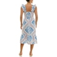 thumbnail image 2 of Nanette Lepore Women's Smocked Flutter Sleeve Midi Dress, Sizes XS-XXXL, 2 of 7