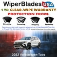 thumbnail image 2 of 2022 Volkswagen Taos Beam Wiper Blades Wipers w/1yr Warranty (Set of 2) (WiperBladesUSA), 2 of 5
