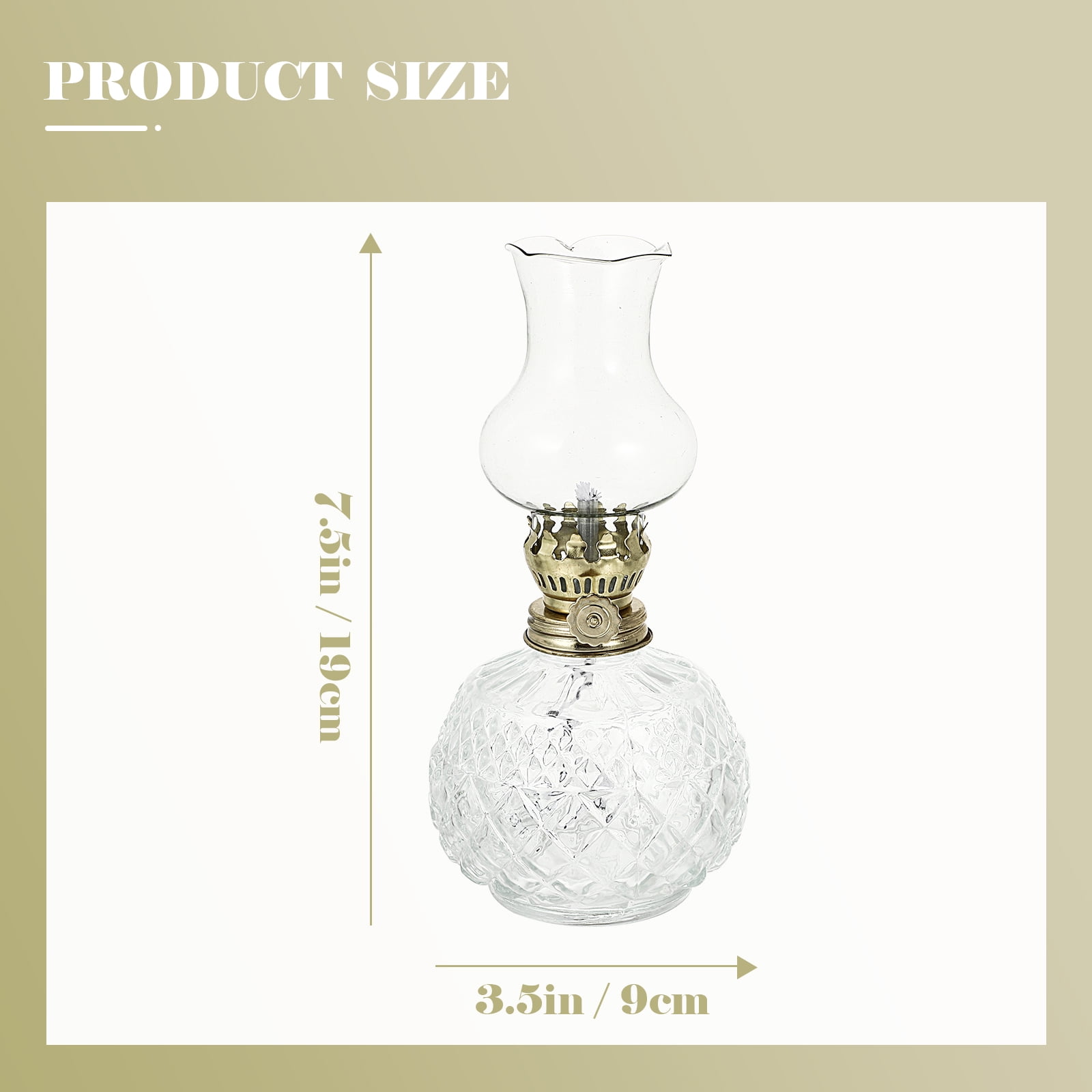 Retro Old Style Kerosene Lamp Glass Transparent Kerosene Lamp for Home