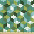 thumbnail image 2 of Ambesonne Abstract Fabric by the Yard Upholstery, Modern Colored Cubes, 3 Yards, Teal Hunter Green, 2 of 5