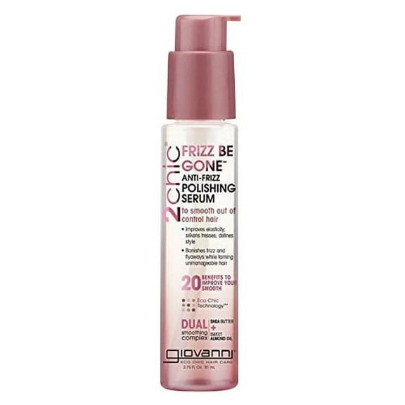 Giovanni 2chic Frizz Be Gone, Shea Butter and Sweet Almond Oil Polishing Serum, 2.75 Oz, 6 Pack