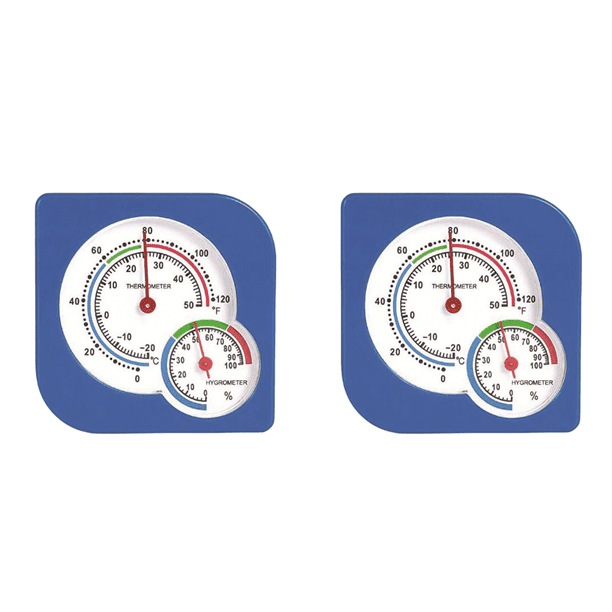 Sensor de temperatura y humedad en forma de calabaza para hogar/invernadero azul