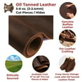 thumbnail image 4 of ELW Tooling Leather 5-6 oz 2-2.4mm Pre-Cut Size 6"x6"- Sable Brown Cowhide Full Grain Leathercraft for Holsters, Knife Sheaths, Coasters, Emboss, Stamp, Earrings, 4 of 9