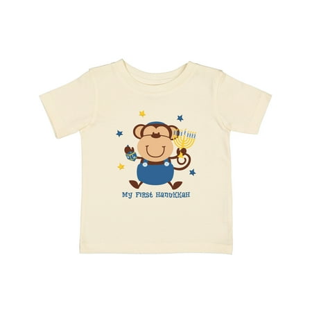 

Inktastic Monkey Boy 1st Hanukkah Gift Baby Boy T-Shirt