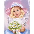 thumbnail image 1 of Juego de pintura de diamante 5D de 11.8 x 15.7 in para niños adultos – Daisy Girl, manualidades de bordado de diamantes, juego de pintura de lienzo con diamantes de imitación de cristal, adecuado para, 1 of 5