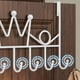 thumbnail image 5 of Gancho metálico para colgar sobre la puerta | Instalación sin taladro | Organizador de acero blanco de 41 x 22 cm para dormitorio, cocina y baño | Para abrigos, sombreros y bolsos, 5 of 6