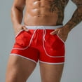 thumbnail image 3 of FcBaudy Men's Low Waist Solid Color High Vent Swimming Trunks Underpants Men Pants, 3 of 5