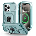 thumbnail image 1 of Étui pour iPhone 16 15 14 13 12 11 Pro TP Max XR Plus avec Glissière de Caméra, Protection Armure de Qualité Militaire, Rotation à 360 Degrés, Couverture Armure tzw, 1 of 7
